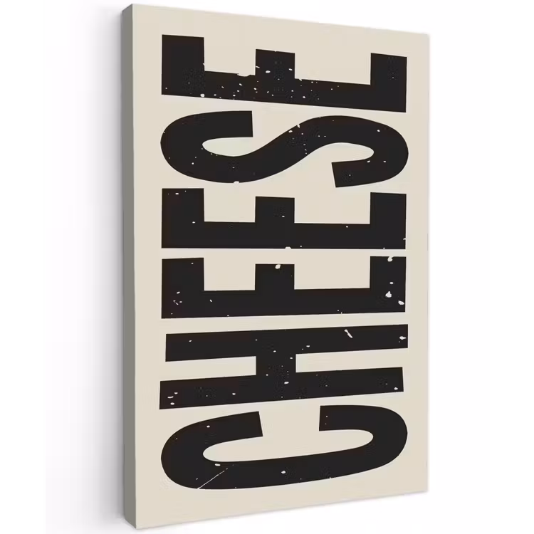 Canvas schilderij - Kaas - Decoratie - Beige - Cheese — 1