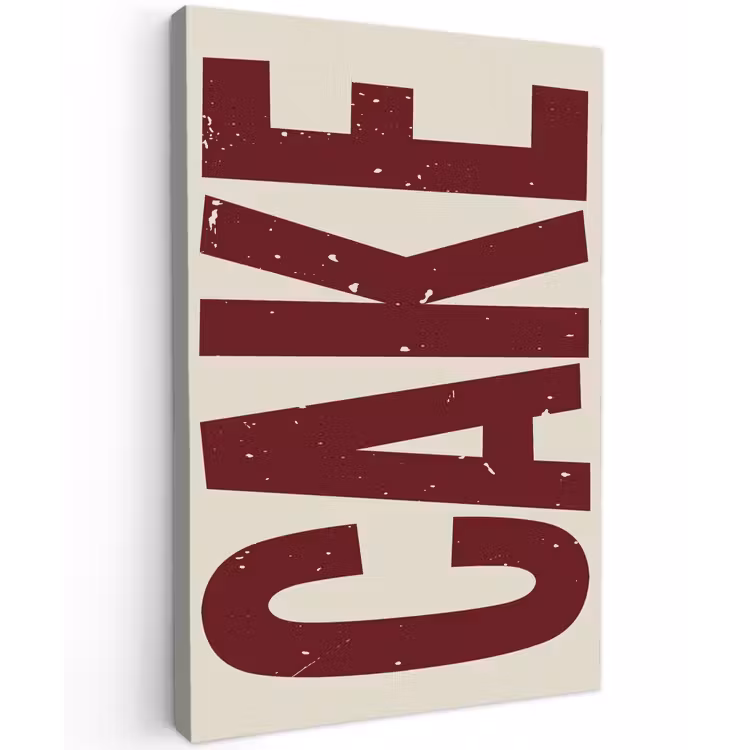 Canvas schilderij - Red - Cake - Decoratie - Eten — 1