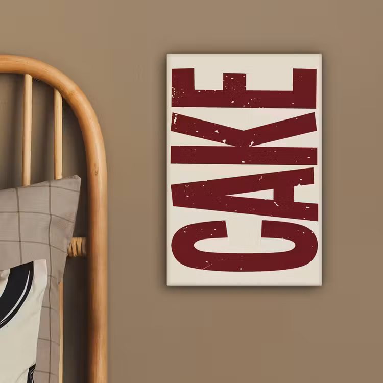 Canvas schilderij - Red - Cake - Decoratie - Eten — 3