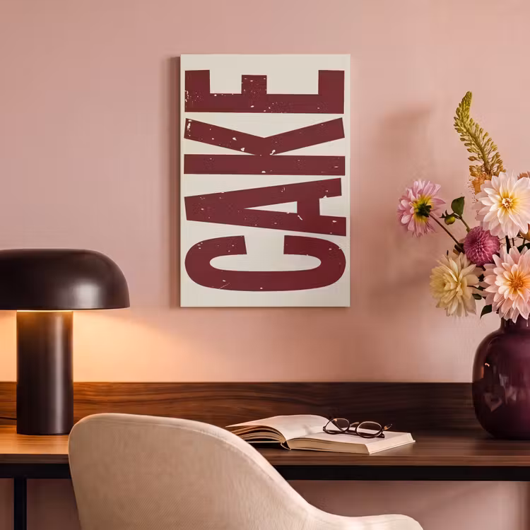 Canvas schilderij - Red - Cake - Decoratie - Eten — 4