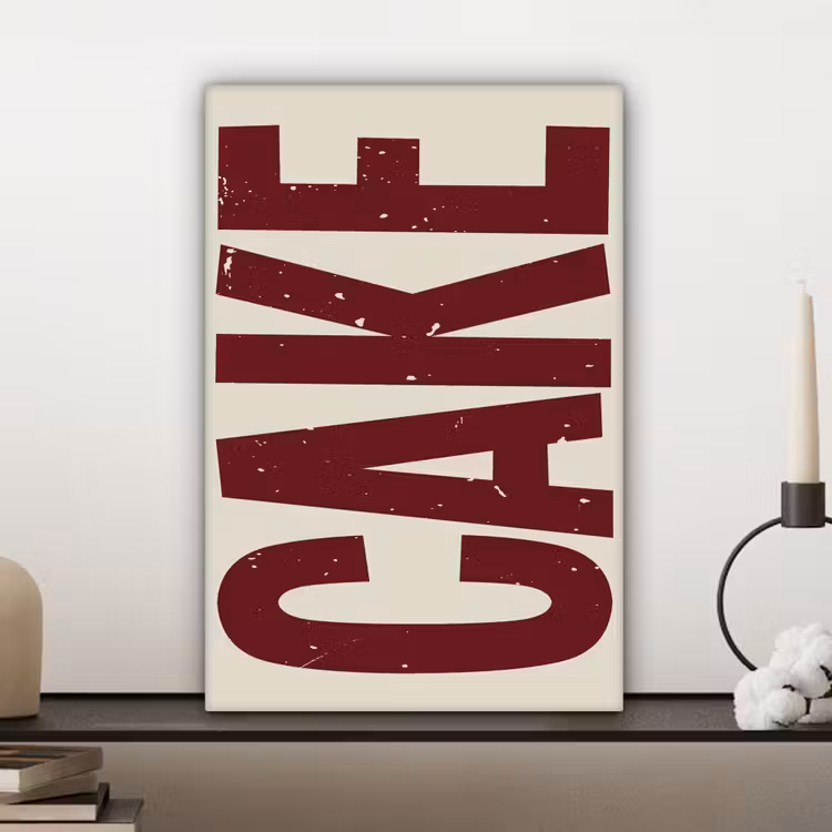 Canvas schilderij - Red - Cake - Decoratie - Eten — 5