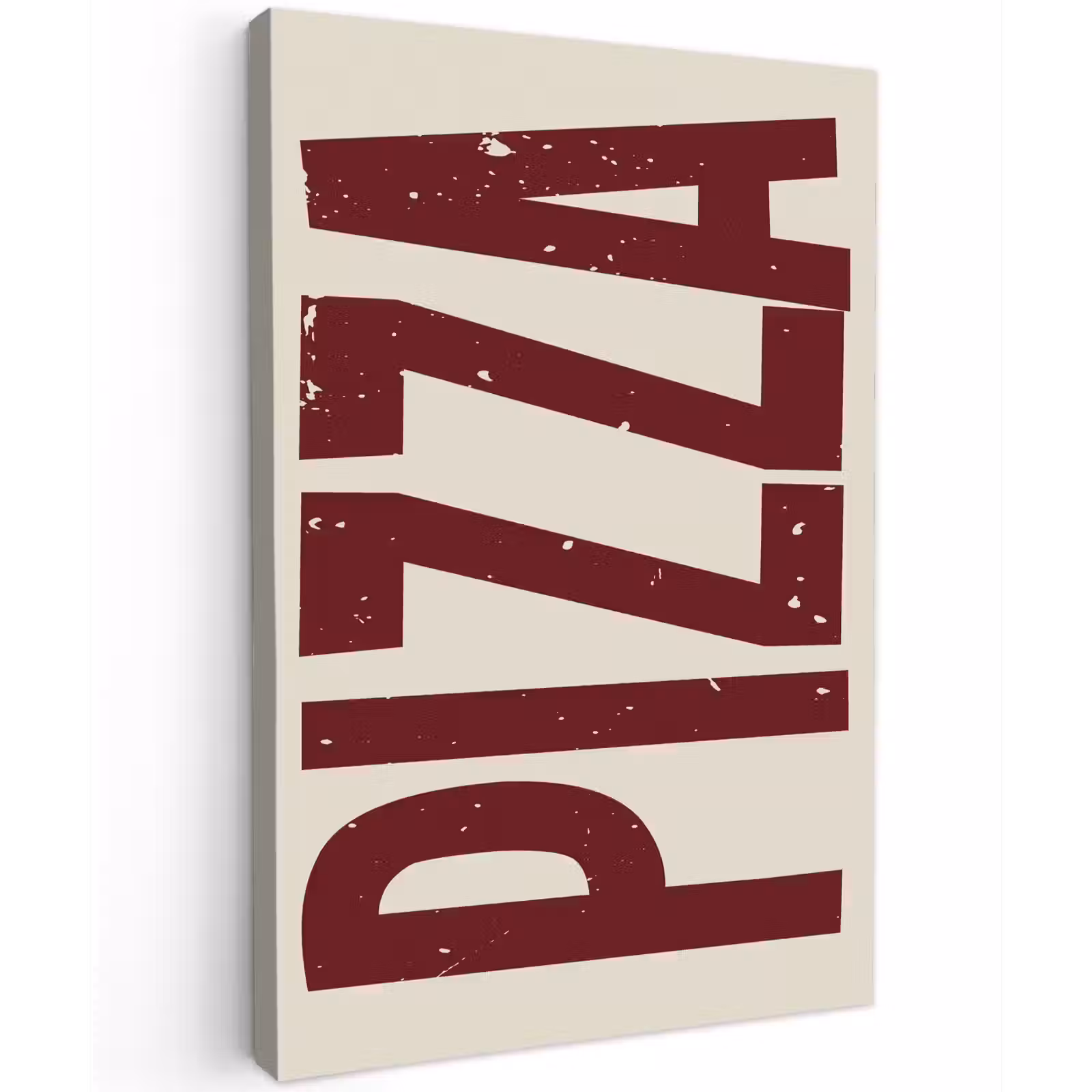 Canvas schilderij - Pizza - Vintage - Decoratie - Japandi — 1