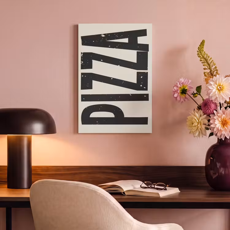 Canvas schilderij - Pizza - Decoratie - Japandi - Vintage — 4