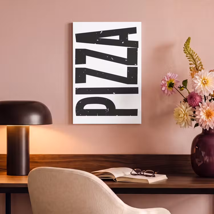 Canvas schilderij - Pizza - Japandi - Decoratie - Vintage — 4