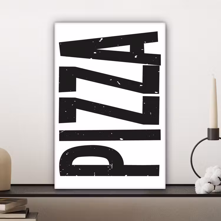 Canvas schilderij - Pizza - Japandi - Decoratie - Vintage — 5