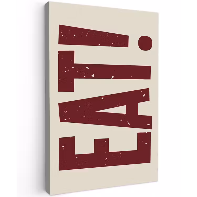 Canvas schilderij - Red - Eten - Vintage - Decoratie — 1