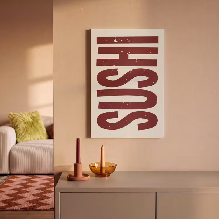 Canvas schilderij - Sushi - Rood - Japandi - Decoratie — 2