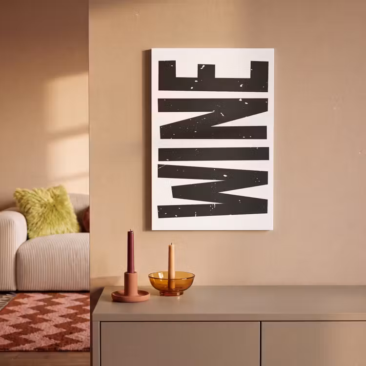 Canvas schilderij - Vintage - Japandi - Wine - Decoratie — 2