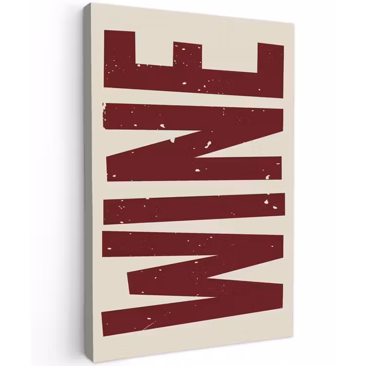 Canvas schilderij - Wine - Red - Decoratie - Japandi — 1