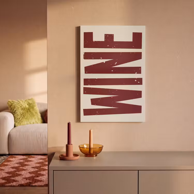 Canvas schilderij - Wine - Red - Decoratie - Japandi — 2