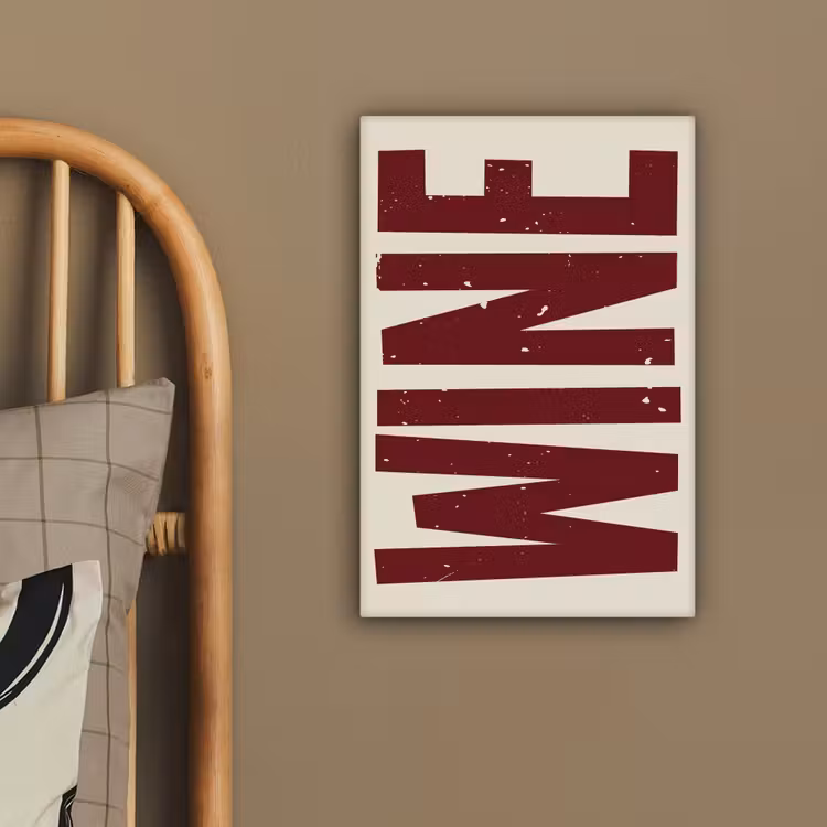 Canvas schilderij - Wine - Red - Decoratie - Japandi — 3