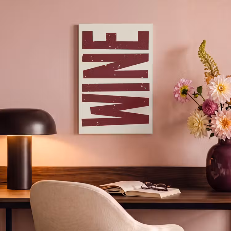 Canvas schilderij - Wine - Red - Decoratie - Japandi — 4