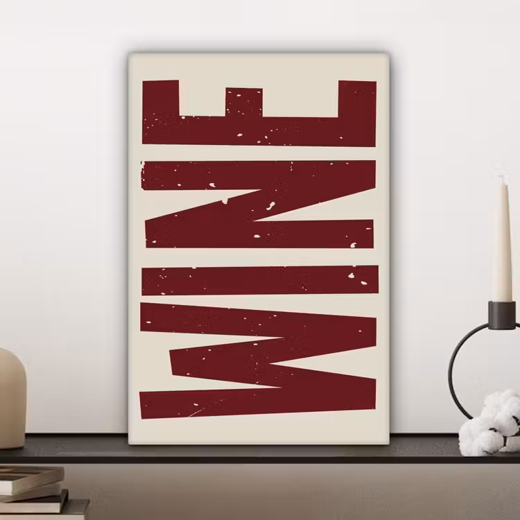 Canvas schilderij - Wine - Red - Decoratie - Japandi — 5
