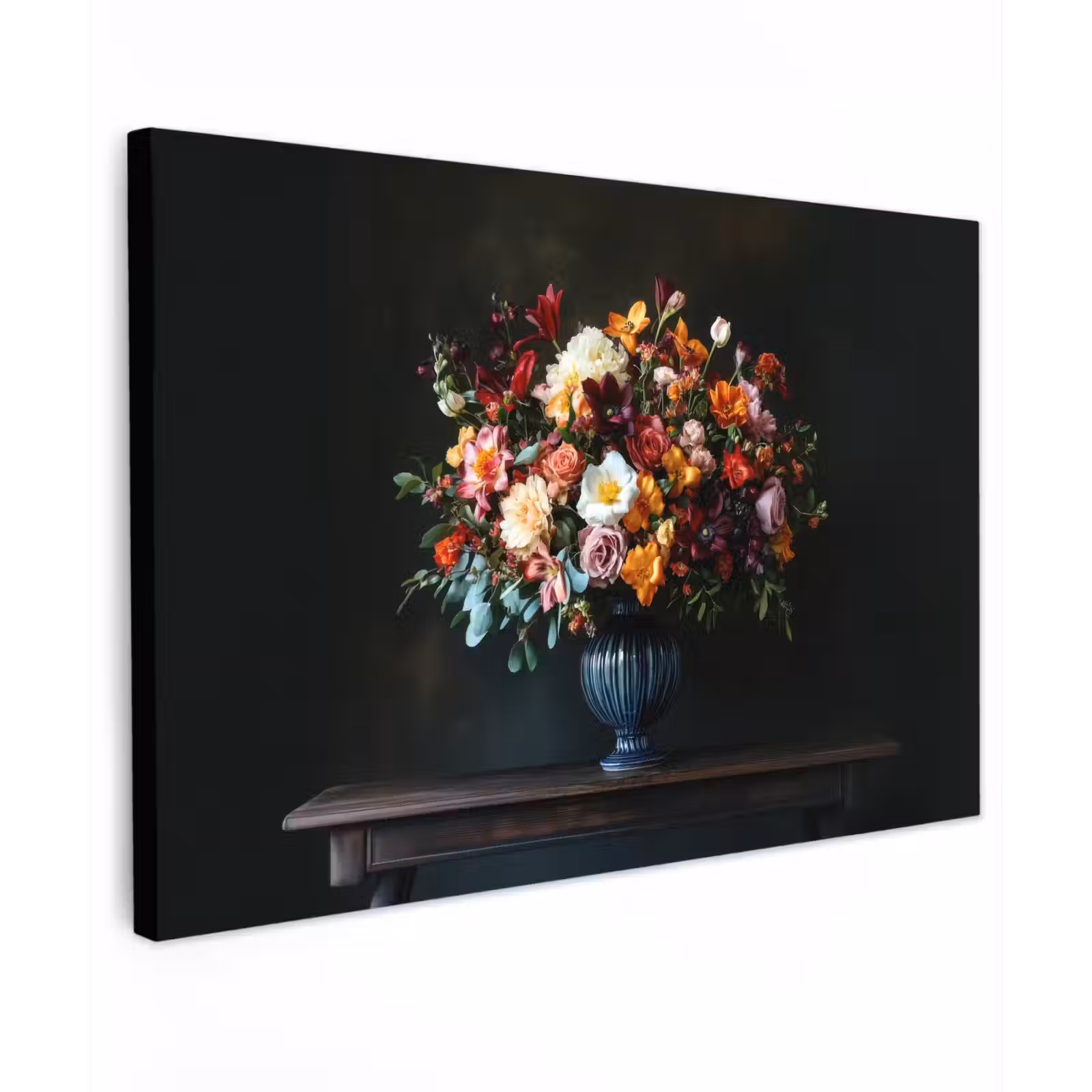 Canvas schilderij - Groot - Bloemen - Vaas - Boeket — 1