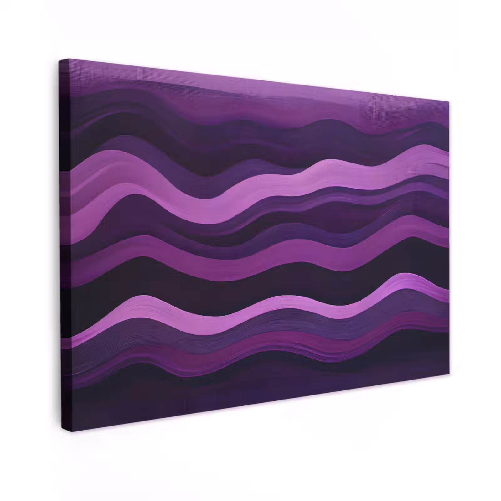 Canvas schilderij - Lijnen - Golven - Paars - Abstract — 1