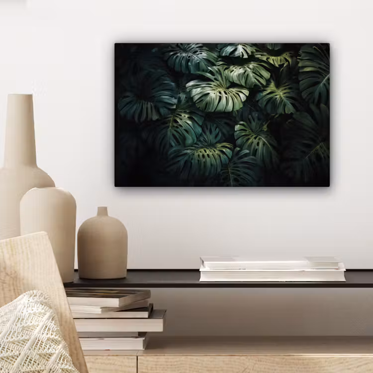 Canvas schilderij - Plant - Monstera - Lichtinval — 5
