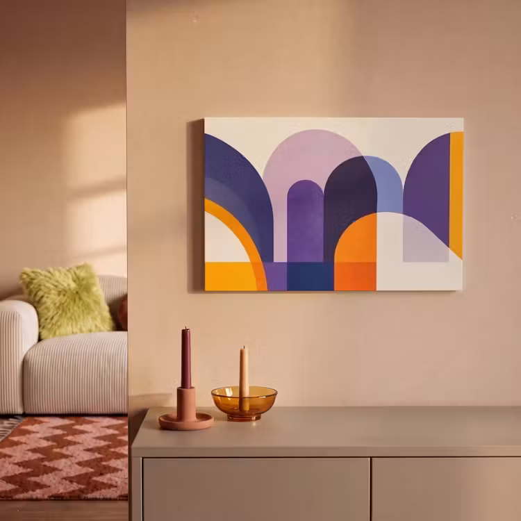 Canvas schilderij - Vormen - Abstract - Grafisch - Oranje — 2