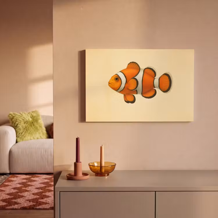 Canvas schilderij - Vis - Oranje - Strepen — 2