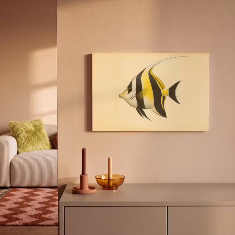 Canvas schilderij - Vis - Sierlijk - Rugvin - Geel — 2