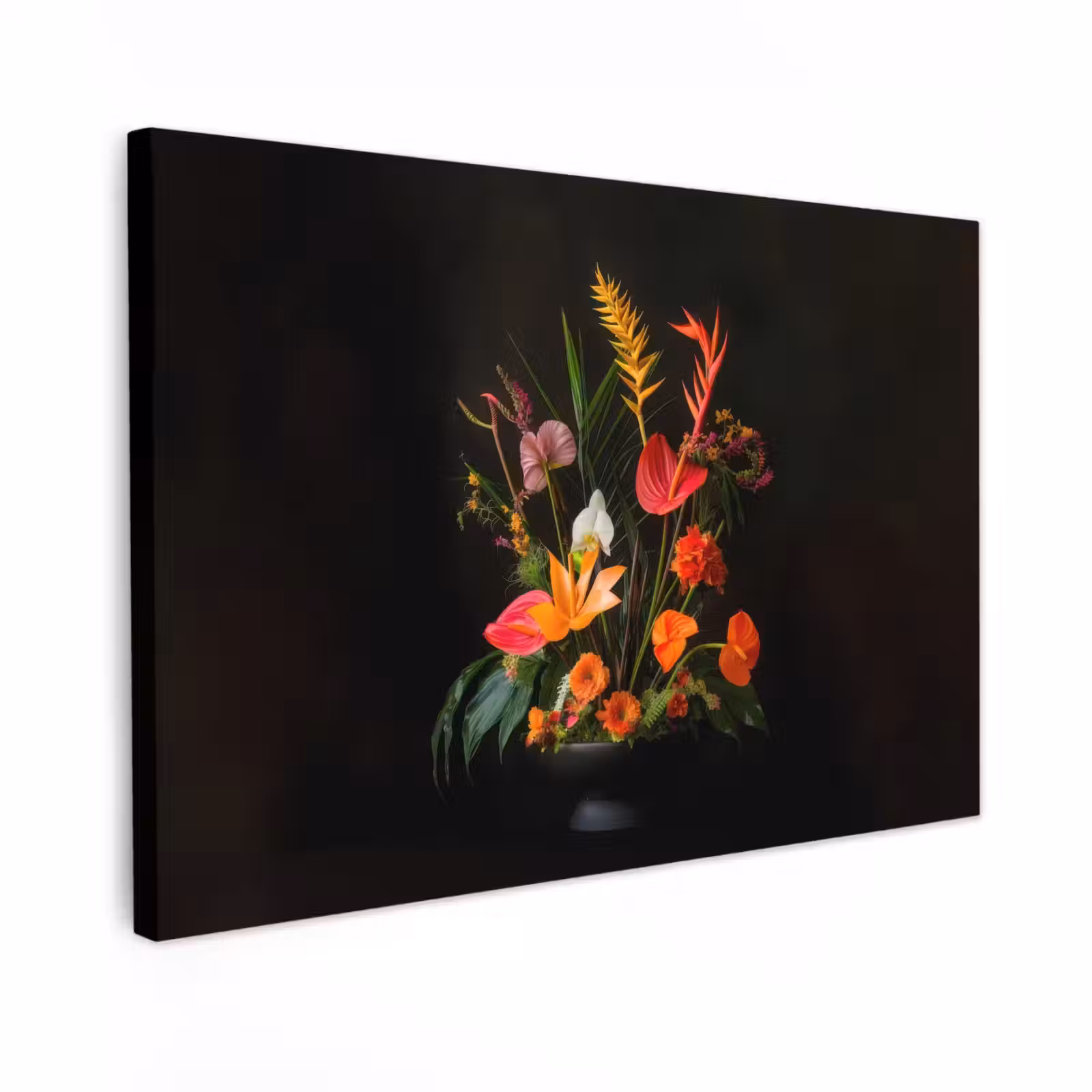 Canvas schilderij - Schaal - Boeket - Bloemen — 1
