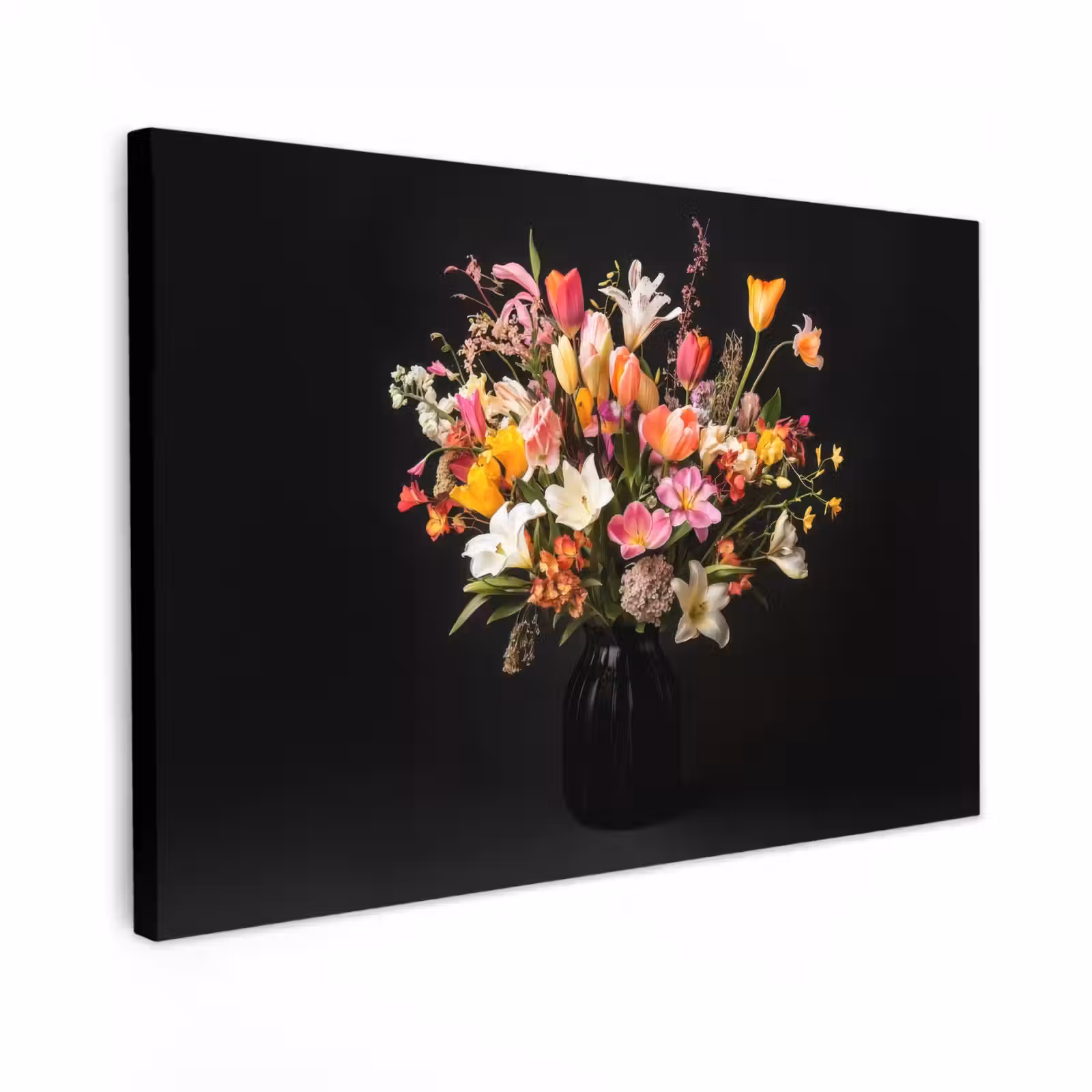Canvas schilderij - Vaas - Bloemen - Tulpen — 1