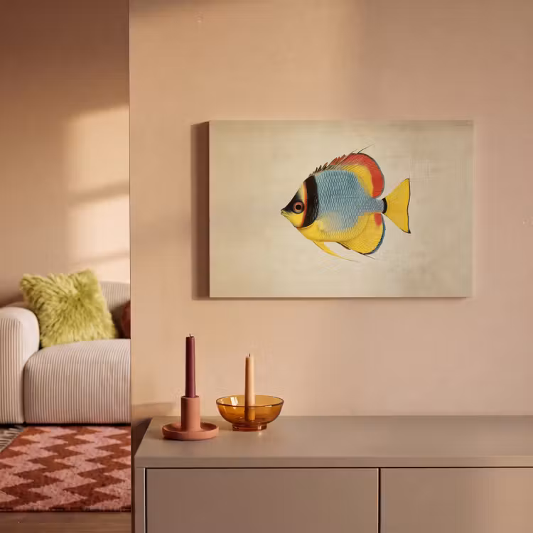 Canvas schilderij - Kleurrijk - Vis - Schubben - Illustratie — 2
