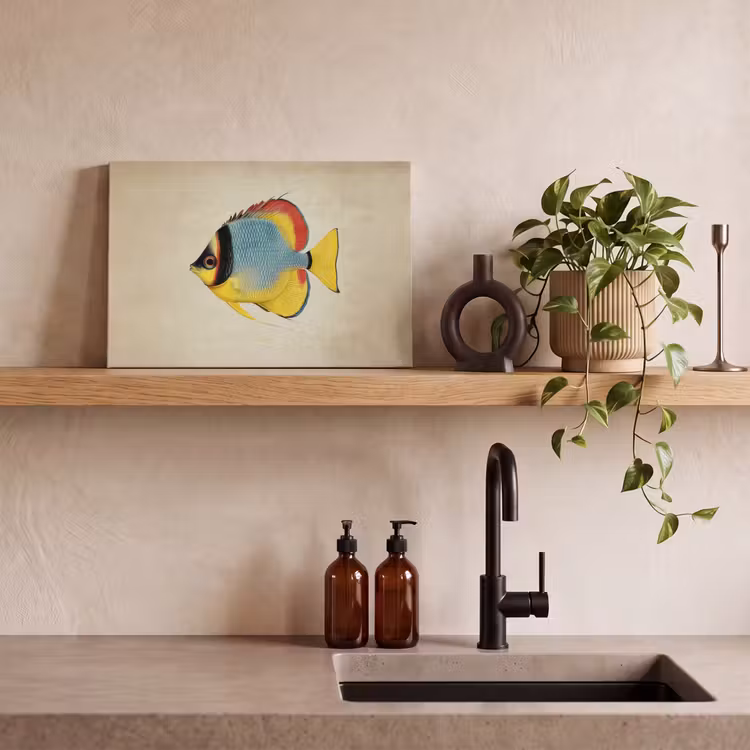 Canvas schilderij - Kleurrijk - Vis - Schubben - Illustratie — 3