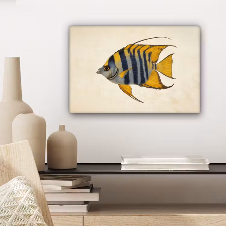 Canvas schilderij - Vis - Sierlijk - Vinnen - Illustratie — 5