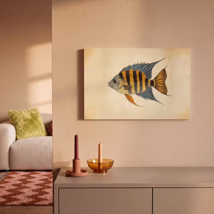Canvas schilderij - Vis - Tropisch - Strepen - Vinnen — 2