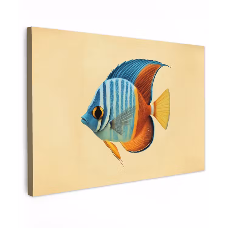 Canvas schilderij - Vis - Vinnen - Blauw - Ogen — 1