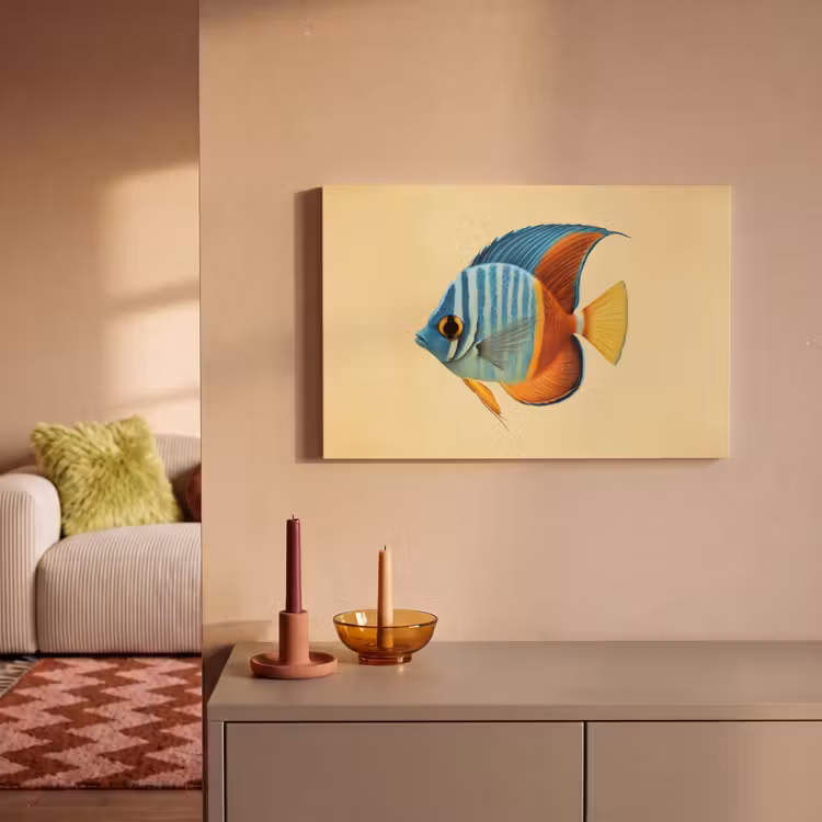 Canvas schilderij - Vis - Vinnen - Blauw - Ogen — 2