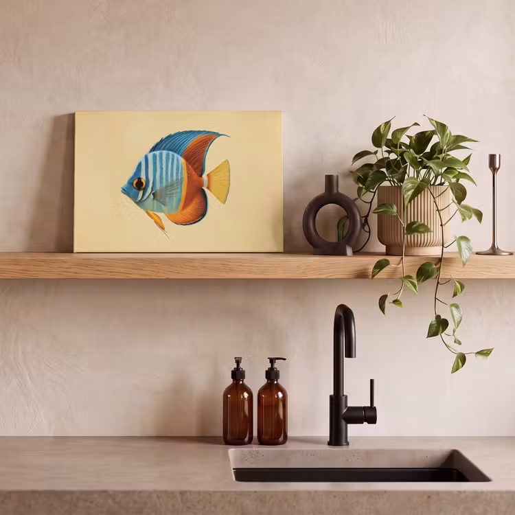 Canvas schilderij - Vis - Vinnen - Blauw - Ogen — 3