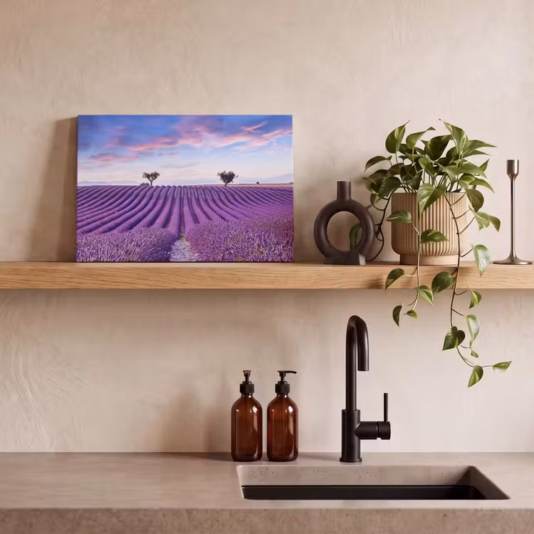 Canvas schilderij - Lavendel - Natuur - Paars - Bomen - Bloemen — 3