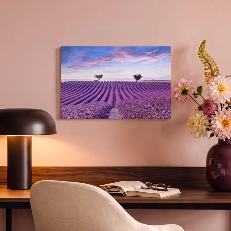 Canvas schilderij - Lavendel - Natuur - Paars - Bomen - Bloemen — 4