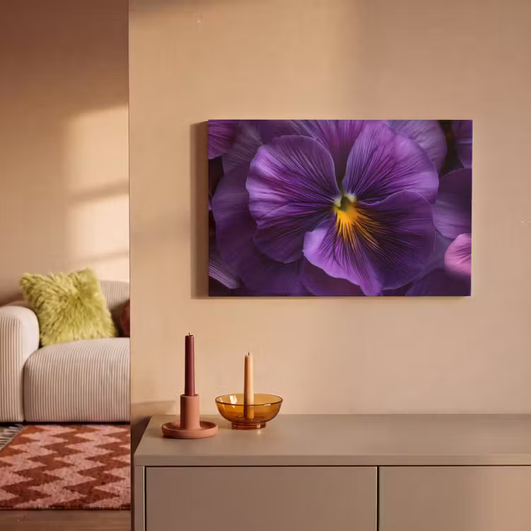 Canvas schilderij - Paars - Viool - Diepte — 2