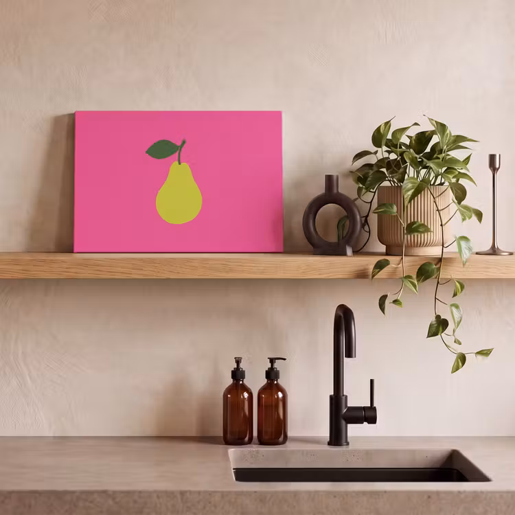 Canvas schilderij - Illustratie - Fruit - Peer - Groen — 3