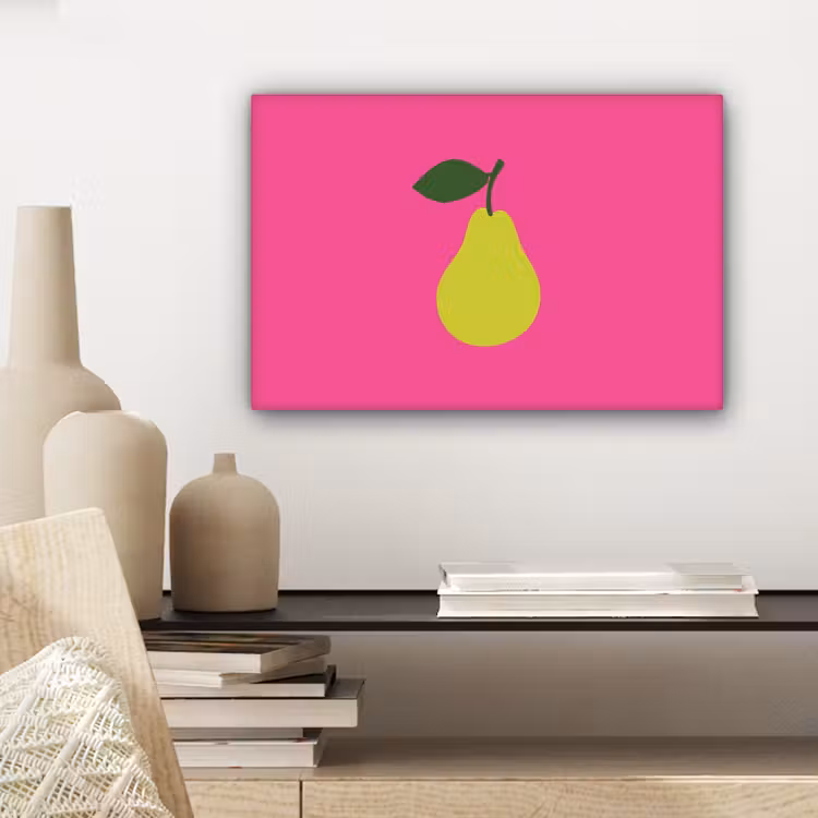 Canvas schilderij - Illustratie - Fruit - Peer - Groen — 5