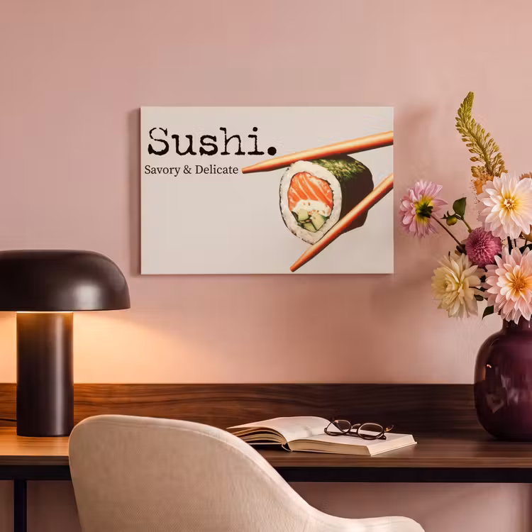 Canvas schilderij - Sushi - Zalm - Rijst - Japans — 4