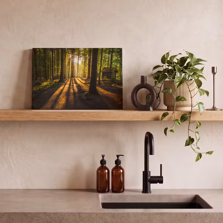 Canvas schilderij - Zon - Bomen - Bos - Landschap - Natuur — 3