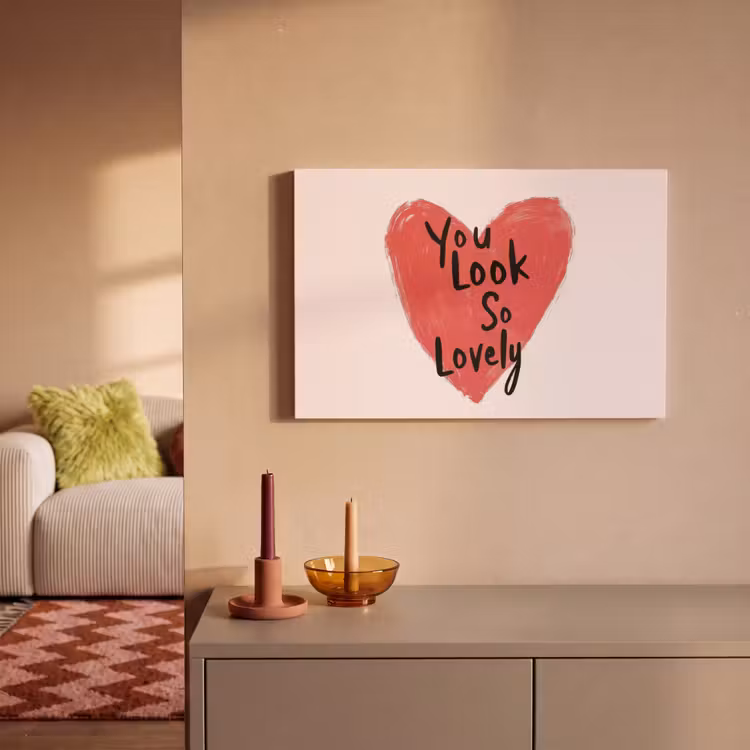 Canvas schilderij - Hart - Rood - Valentijn — 2