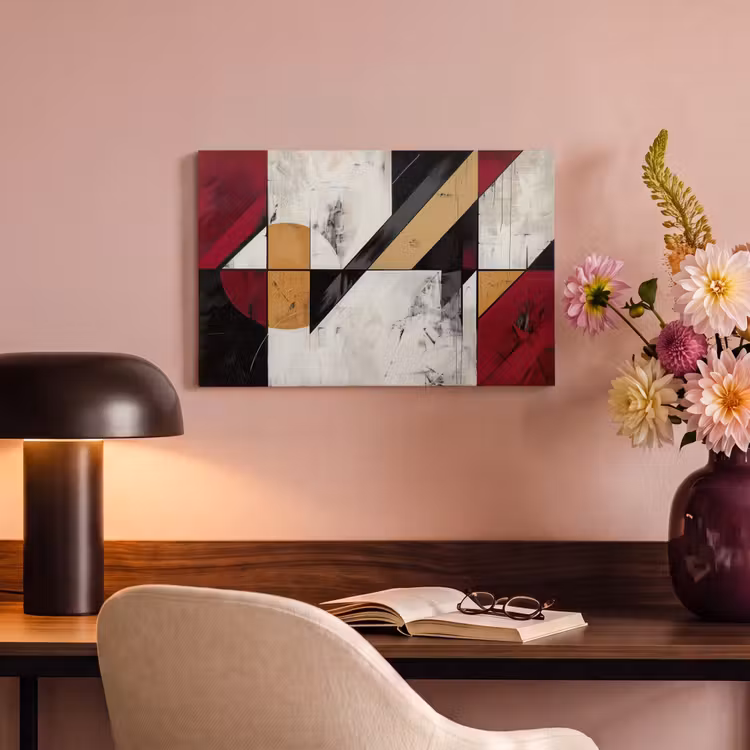 Canvas schilderij - Modern - Abstract - Geometrisch - Rood - Industrieel — 4