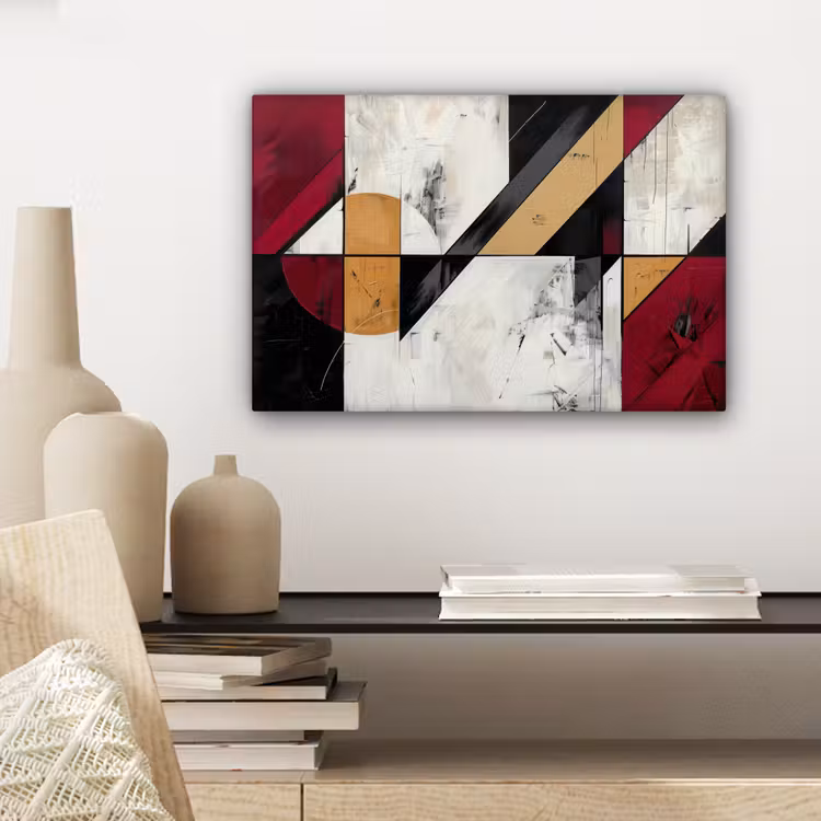 Canvas schilderij - Modern - Abstract - Geometrisch - Rood - Industrieel — 5