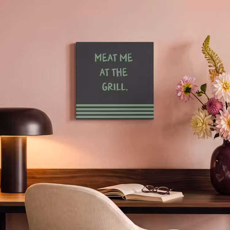 Canvas schilderij - Quote - Groen - Grill - Zomer — 2
