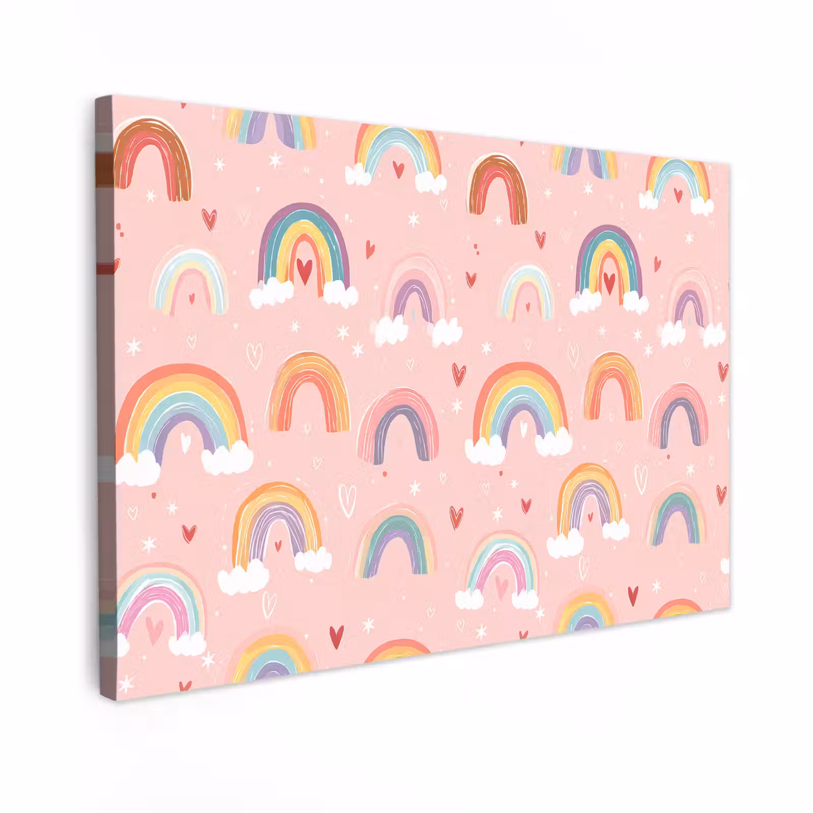 Canvas schilderij - Regenboog - Patroon - Pastel — 1