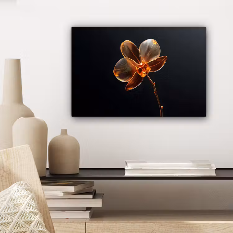 Canvas schilderij - Orchidee - Doorzichtig - Bloem — 5
