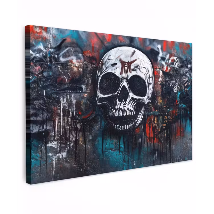 Canvas schilderij - Schedels - Graffiti - Abstract — 1