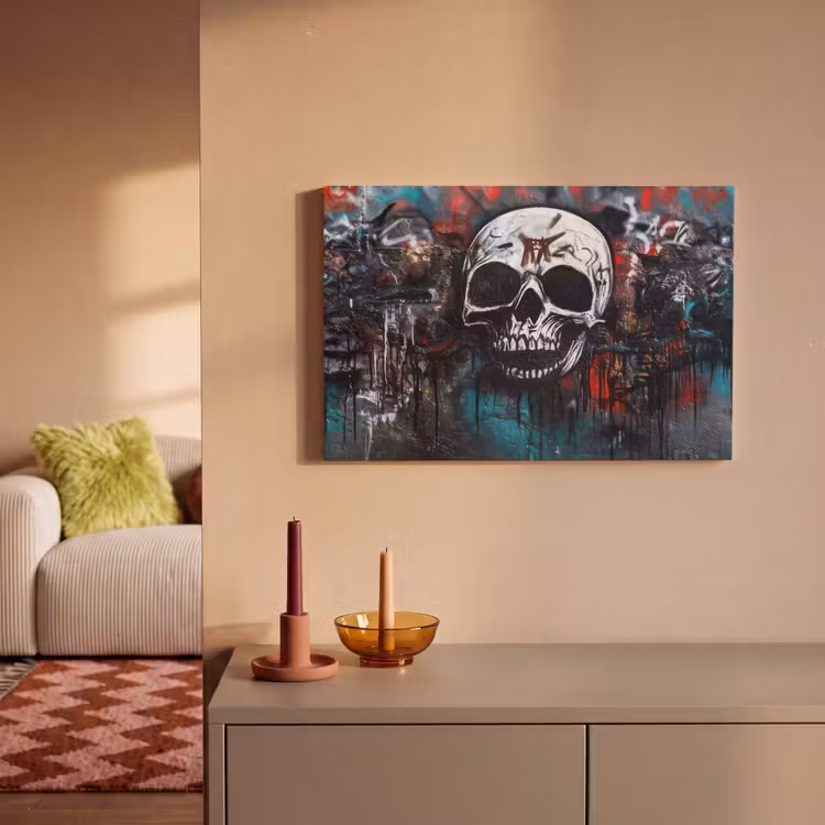 Canvas schilderij - Schedels - Graffiti - Abstract — 2