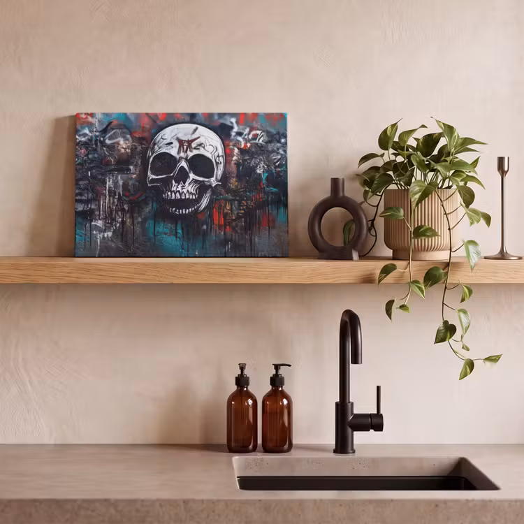 Canvas schilderij - Schedels - Graffiti - Abstract — 3