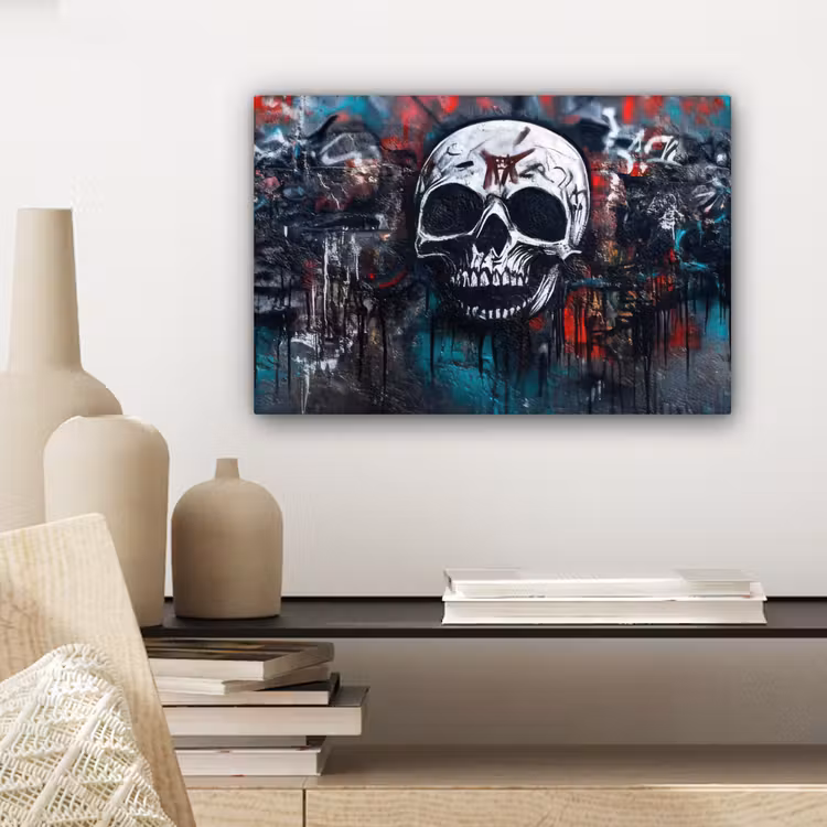 Canvas schilderij - Schedels - Graffiti - Abstract — 5