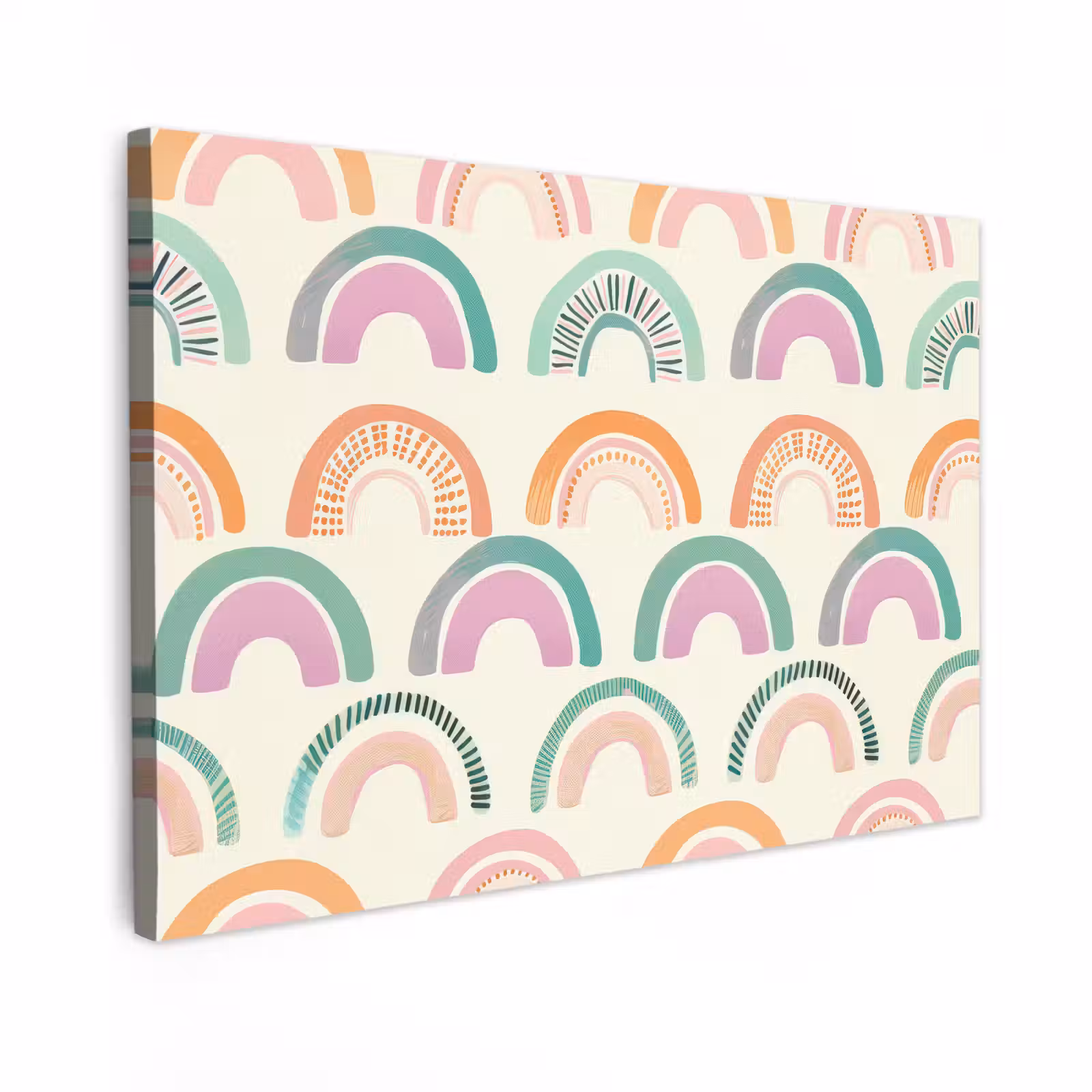 Canvas schilderij - Regenboog - Pastel - Patroon — 1